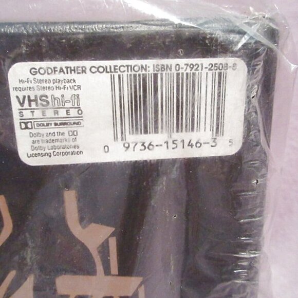 1997 The Godfather Collection 3 VHS Tapes Boxed Set Gangster Mob Movies NEW - Picture 8 of 8